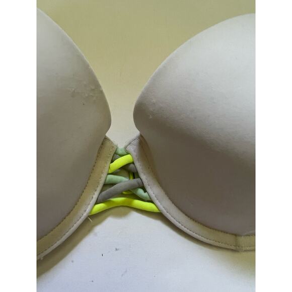 NWT Victoria's Secret Women's Push-Up Bandeau Bikini Swim Top White Size 34C - Picture 3 of 11